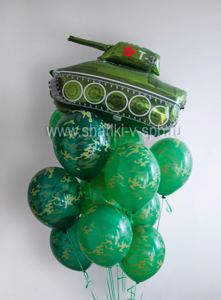 набор шаров с танком Т-34